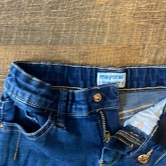 Mayoral Girl’s Denim Shorts Adjustable Waist Size 3 98cm - Picture 2 of 7